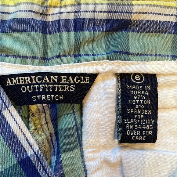American Eagle Outfitters Vintage Plaid Cropped Culotte Capri Pants, Size 6 - Picture 5 of 12